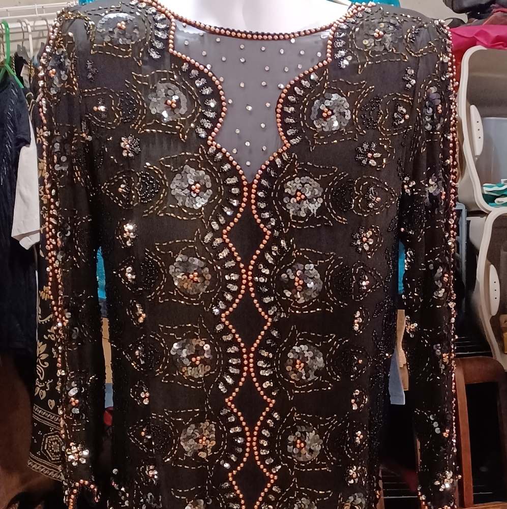 Blouse bedazzled with beads